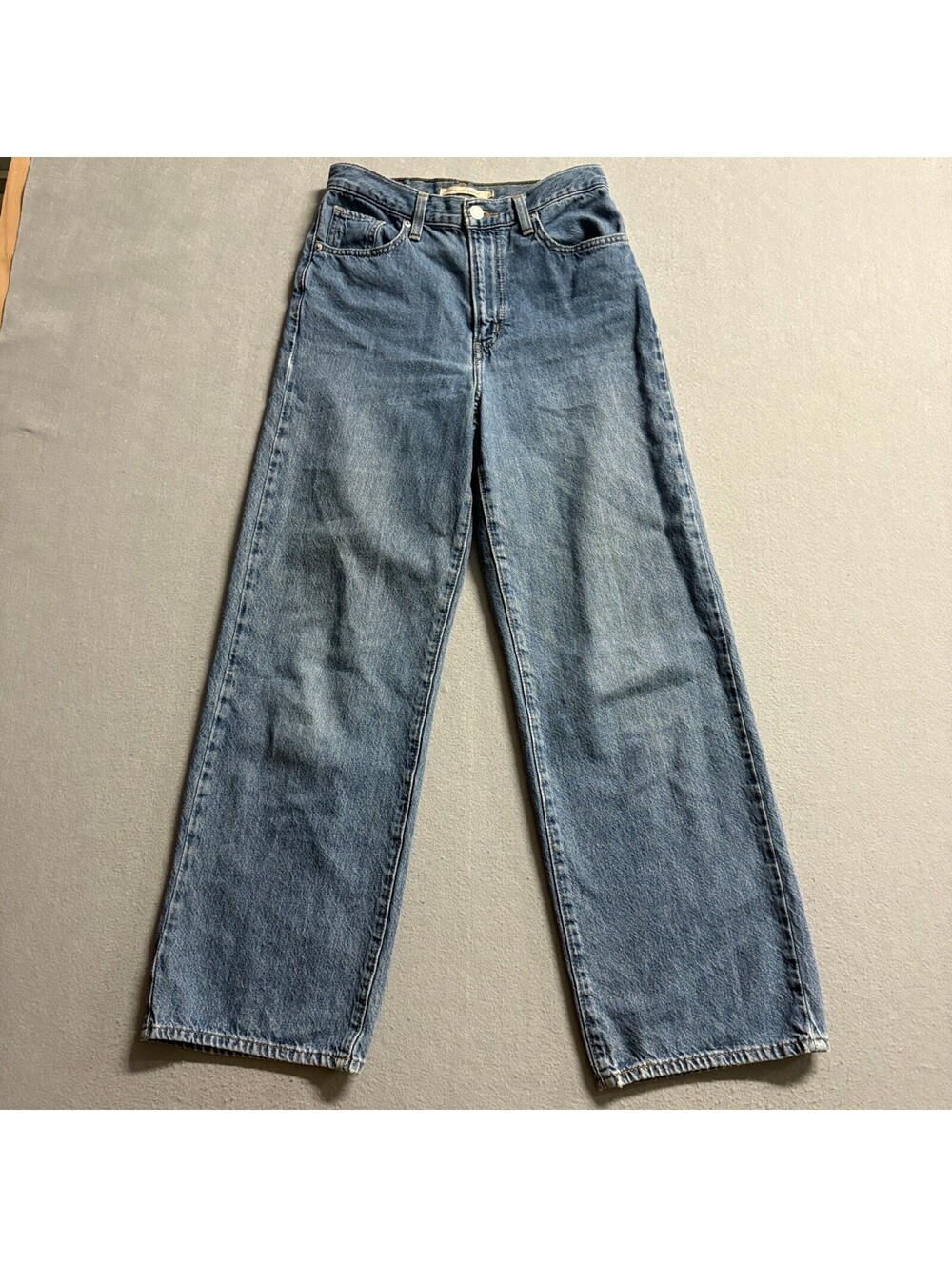 Levis High Waisted Straight Jeans Womens 27 Medium Wash Blue Denim Pants